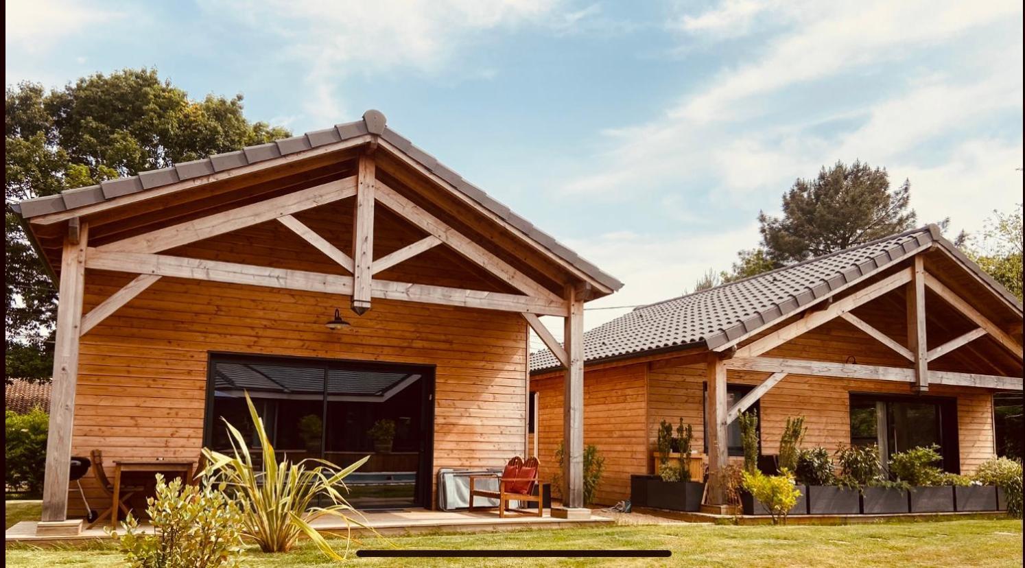 Chalet Montana - Au Cottage Du Medoc - Proche De Bordeaux Saint-Aubin-de-Médoc Buitenkant foto